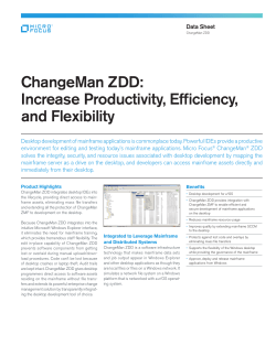 ChangeMan ZDD: Increase Productivity, Efficiency, and Flexibility