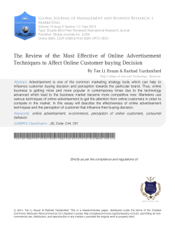 The Review of the Most Effective of Online Advertisement