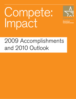 2009 Accomplishments and 2010 Outlook