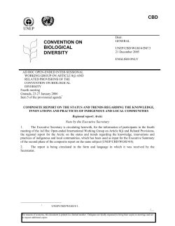 cbd convention on biological diversity