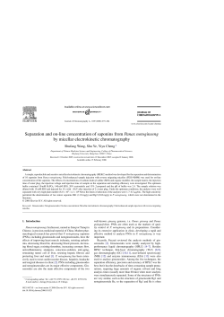 Separation and on-line concentration of saponins from