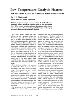 Low Temperature Catalytic Heaters