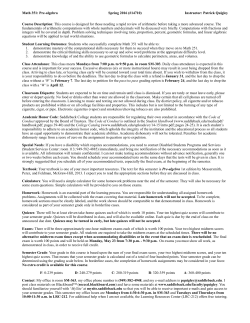 Syllabus 351, SP16 - Saddleback College