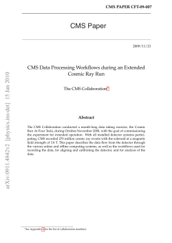 CMS Data Processing Workflows during an