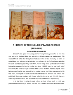 A HISTORY OF THE ENGLISH