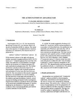 THE ACTION PATTERN OF AMYLOMALTASE 1. Introduction