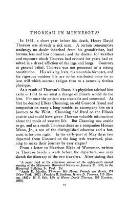 Thoreau in Minnesota. - Collections
