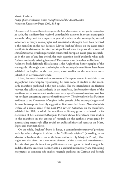 Martin Puchner Poetry of the Revolution. Marx, Manifestos, and the