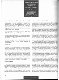 EPIDHnc DISSOCIATION CHILDREN IN