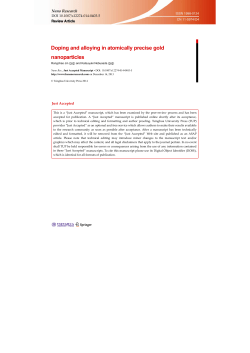 Doping and alloying in atomically precise gold