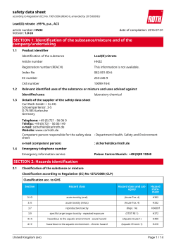Safety Data Sheet: Lead(II) nitrate