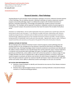 Research Scientist – Plant Pathology