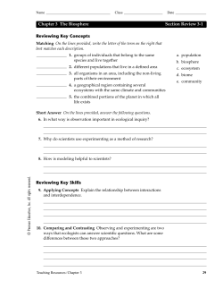 Reviewing Key Concepts Reviewing Key Skills Chapter 3 The