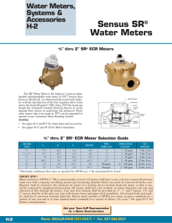 Sensus SR® Water Meters Page: H-2