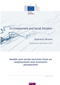 Health and social services from an employment and economic