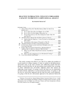 reactive to proactive: title ix`s unrealized capacity