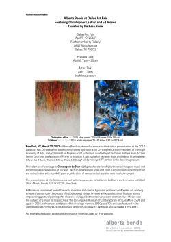 Albertz Benda is pleased to announce their debut