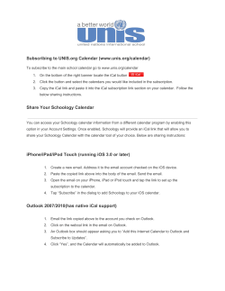 Subscribing to UNIS.org Calendar (www.unis.org/calendar) Share