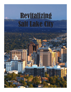 Revitalizing Salt Lake City - English 2010: Writing Salt Lake City