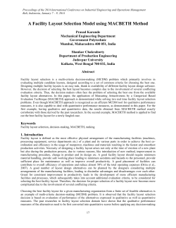 A Facility Layout Selection Model using MACBETH Method