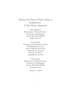 Tracing the Flow of Policy Ideas in Legislatures: A Text Reuse