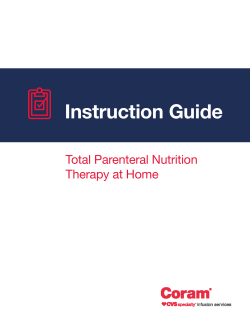 Total Parenteral Nutrition Therapy at Home