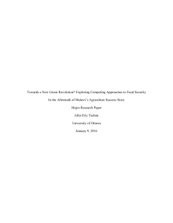 Towards a New Green Revolution? Exploring Competing