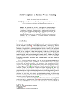 Norm Compliance in Business Process Modeling