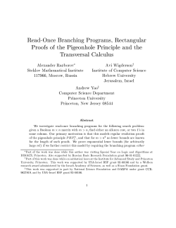 Journal version  - IAS School of Mathematics