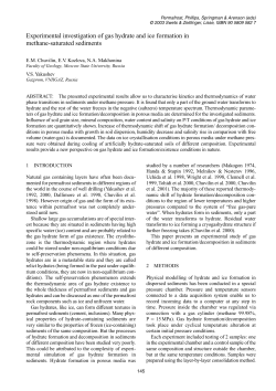 Experimental investigation of gas hydrate and ice