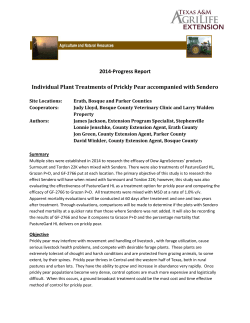 2014-Progress Report Individual Plant Treatments of Prickly Pear