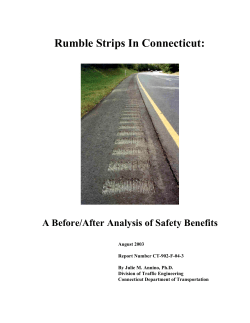 Rumble Strips In Connecticut - Transportation Research Board