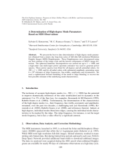 A Determination of High-degree Mode Parameters Based on MDI