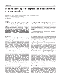 Modeling tissue-specific signaling and organ function in three