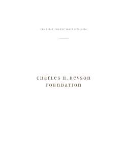 Our First 20 Years - The Charles H. Revson Foundation