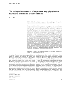 The ecological consequences of unpalatable prey: phytoplankton