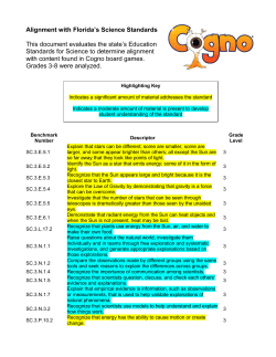 Cogno`s Alignment with Florida`s Science Standards