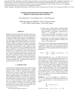 GENERALIZED HISTOGRAM INTERSECTION KERNEL FOR