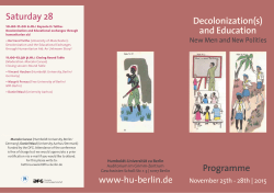 Decolonization(s) and Education