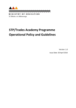 STP/Trades Academy Programme Operational