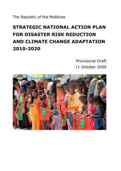 Maldives - National Action Plan for Disaster Risk Reduction and