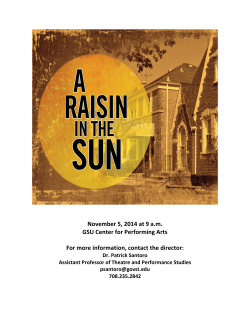 November 5, 2014 at 9 am GSU Center for Performing Arts For more