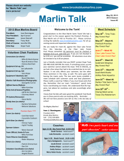 Marlin Talk - Brooks Blue Marlins