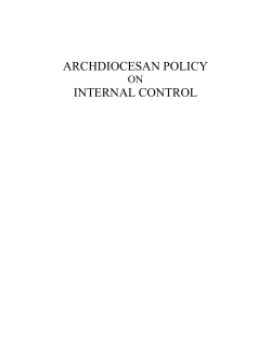 ARCHDIOCESAN POLICY