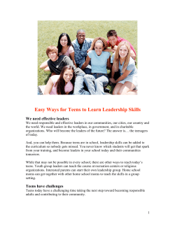 Easy Ways for Teens to Learn Leadership Skills