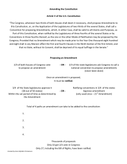 Amending the Constitution Article V of the U.S. Constitution &ldquo;The