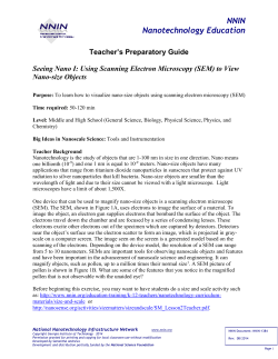 Teachers guide - National Nanotechnology Infrastructure Network