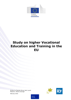 Study on higher Vocational Education and Training in the EU