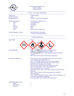 Material Safety Data Sheet - LTS Research Laboratories, Inc.