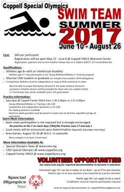 Cost: $40 per participant Registration will be open May 15